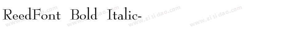 ReedFont Bold Italic字体转换